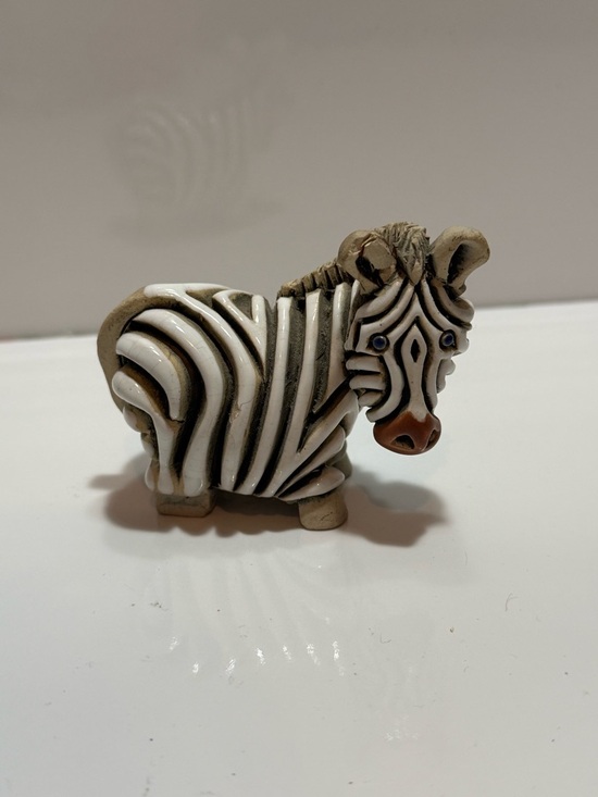 Other - Vtg Artesania Rinconada Zebra Figurine Signed Uruguay Glazed Earthenware Pottery
